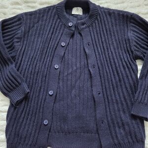 Timachine Navy Blue Women's Cardigan Sweater